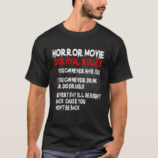 Horror Movie Rules 80er Horror Film TShirt