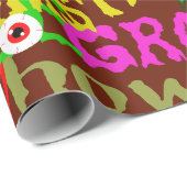 Horror Movie Style Words Collage Geschenkpapier (Rolleneckpunkt)