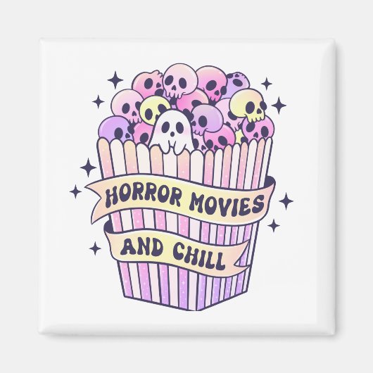 Horror Movies and Chill Niedlich Halloween Magnet (Vorne)