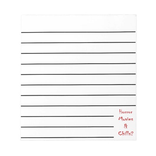 Horror Movies & Chills? Notizblock (Vorderseite)