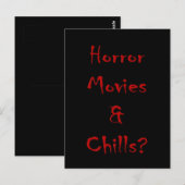 Horror Movies & Chills? Postkarte (Vorne/Hinten)