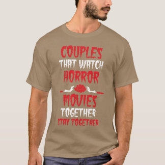 Horror Movies Couple-Geschenkretro T-Shirt