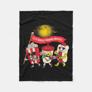 Horror Movies Halloween Funny Ghost Skeleton Fleecedecke