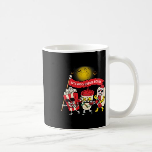 Horror Movies Halloween Funny Ghost Skeleton Kaffeetasse (Rechts)