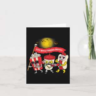 Horror Movies Halloween Funny Ghost Skeleton Karte