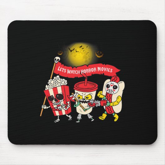 Horror Movies Halloween Funny Ghost Skeleton Mousepad (Vorne)