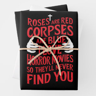Horror Movies Lovers Halloween Beängstigender Film Geschenkpapier Set