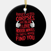 Horror Movies Lovers Halloween Beängstigender Film Keramik Ornament (Vorne)