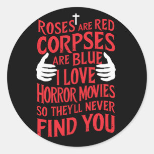 Horror Movies Lovers Halloween Beängstigender Film Runder Aufkleber