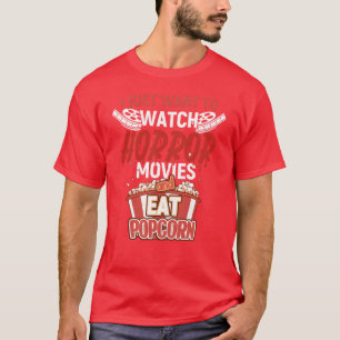 Horror Movies Popcorn Girl T-Shirt