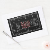 Horror Movies - Schwarz Rechteckiger Aufkleber (Umschlag)