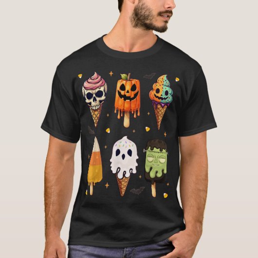Horror Movies Sommerlicher Popsimus Halloween Eisc T-Shirt (Vorderseite)