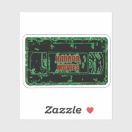 Horror Movies VHS Black Green Aufkleber