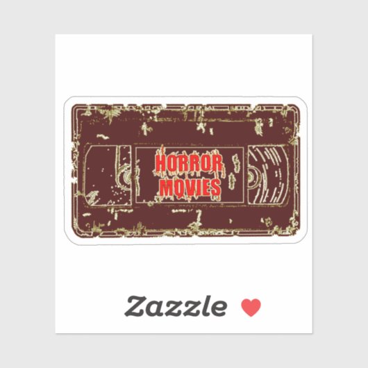 Horror Movies VHS Black Yellow Aufkleber (Blatt)