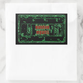 Horror Movies VHS-Neon Green Rechteckiger Aufkleber (Tasche)