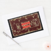 Horror Movies VHS-rot/rot Rechteckiger Aufkleber (Umschlag)