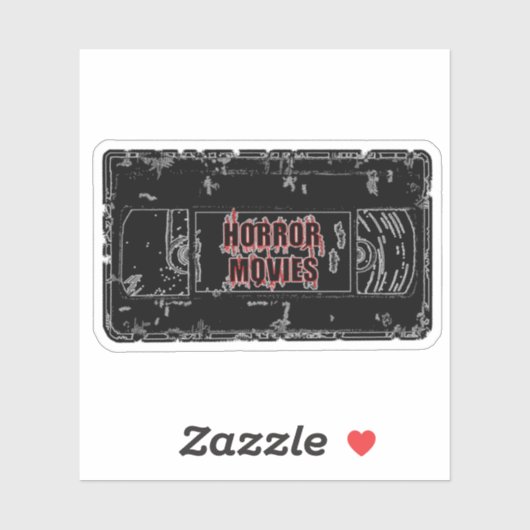 Horror Movies VHS Schwarze Aufkleber (Blatt)