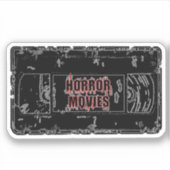 Horror Movies VHS Schwarze Aufkleber (Vorderseite)