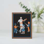 Horror Mummy mit Kindern Feiertagskarte (Stehend Vorderseite)