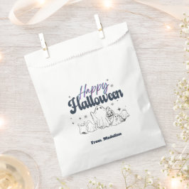 Horror nachts Einladungen zum niedlichen Halloween Geschenktütchen