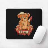 Horror Niedlich Vampire I'm Fine Bar Halloween Cam Mousepad (Mit Mouse)