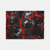 Horror Night Goth - Schwarz und Weiß, Rot Fleecedecke (Vorderseite (Horizontal))