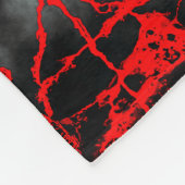 Horror Night Goth - Schwarz und Weiß, Rot Fleecedecke (Ecke)