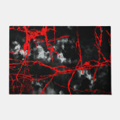 Horror Night Goth - Schwarz und Weiß, Rot Fußmatte (Vorderseite)