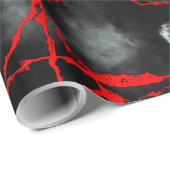 Horror Night Goth - Schwarz und Weiß, Rot Geschenkpapier (Rolleneckpunkt)