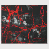 Horror Night Goth - Schwarz und Weiß, Rot Geschenkpapier (Flach)