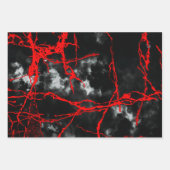 Horror Night Goth - Schwarz und Weiß, Rot Geschenkpapier Set (Vorderseite 2)