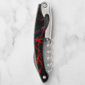 Horror Night Goth - Schwarz und Weiß, Rot Kellnermesser (Rückseite)