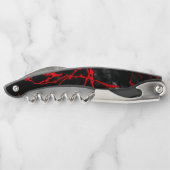 Horror Night Goth - Schwarz und Weiß, Rot Kellnermesser (Rückseite)