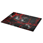 Horror Night Goth - Schwarz und Weiß, Rot Schneidebrett (Ecke)