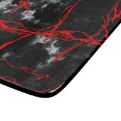 Horror Night Goth - Schwarz und Weiß, Rot Schneidebrett (Ecke)