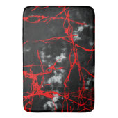 Horror Night Goth - Schwarzweiß, Rot Badematte (Vorderseite Vertikal)