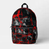 Horror Night Goth - Schwarzweiß, Rot Bedruckter Rucksack (Vorderseite)