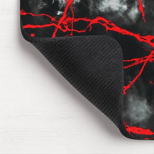 Horror Night Goth - Schwarzweiß, Rot Mousepad (Ecke)