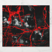 Horror Night Goth - Schwarzweiß, Rot Schaumweinetikett (Einzelnes Label)