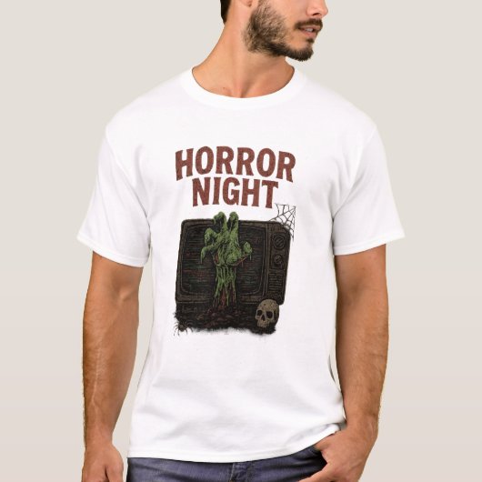 Horror Night Halloween Bekleidung unisex männliche T-Shirt (Vorderseite)