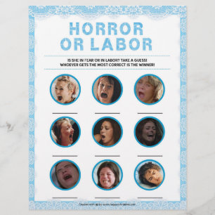 Horror oder Arbeit [Luxusspitze [blau] Briefbogen