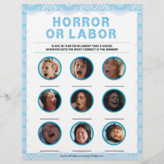 Horror oder Arbeit [Luxusspitze [blau] Briefbogen