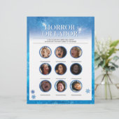 Horror oder Arbeit [Schneeblau] Briefbogen (Stehend Vorderseite)