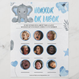 Horror oder Arbeitskraft [Baby Elephant [blau] Briefbogen