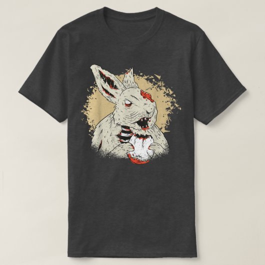 Horror Osterhase, Happy Easter Evil Bunny Fan C T-Shirt (Design vorne)