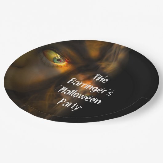 Horror Party Time Halloween Pappteller (Schrägansicht)