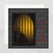 Horror Party Vampire Einladung (Vorne/Hinten)