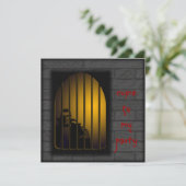 Horror Party Vampire Einladung (Stehend Vorderseite)