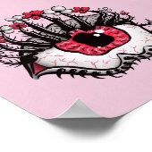 Horror Pastel Goth Eye Macabre Pink Creepy Poster (Ecke)