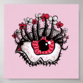 Horror Pastel Goth Eye Macabre Pink Creepy Poster (Vorne)
